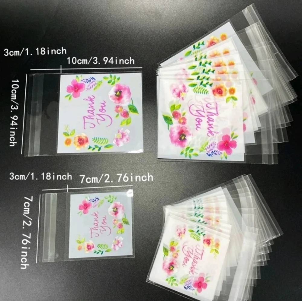 ✨️🤍 100 piece  clear plastic giftbag/ shipping supplies (2 sizes)  ✨️🤍